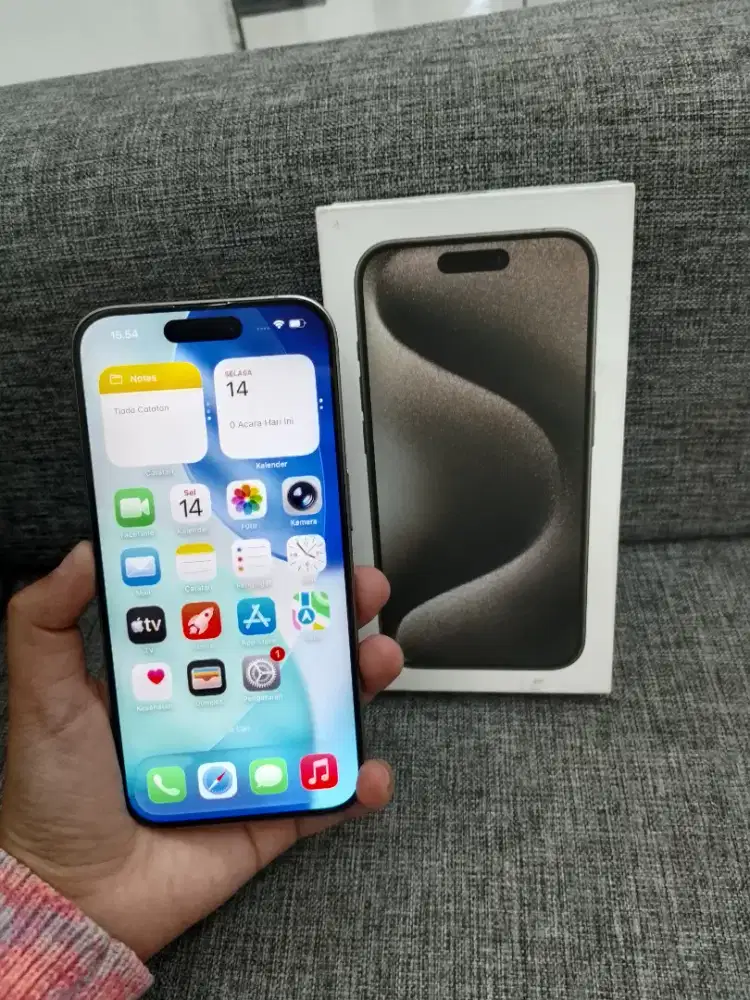 Iphone 15 pro 128gb Fulset ori resmi ibox PA/A no minus