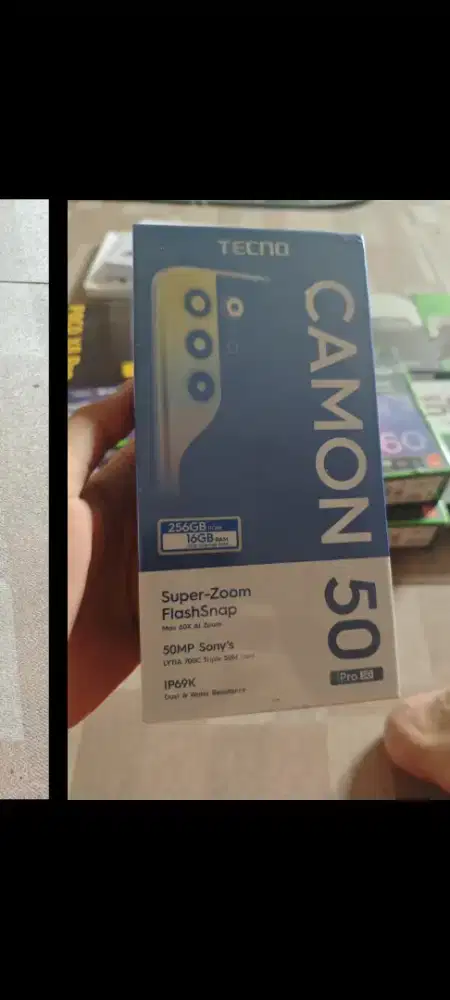 Tecno camon 50 pro  ram 12gb 5G dan8/256 garansi resmi