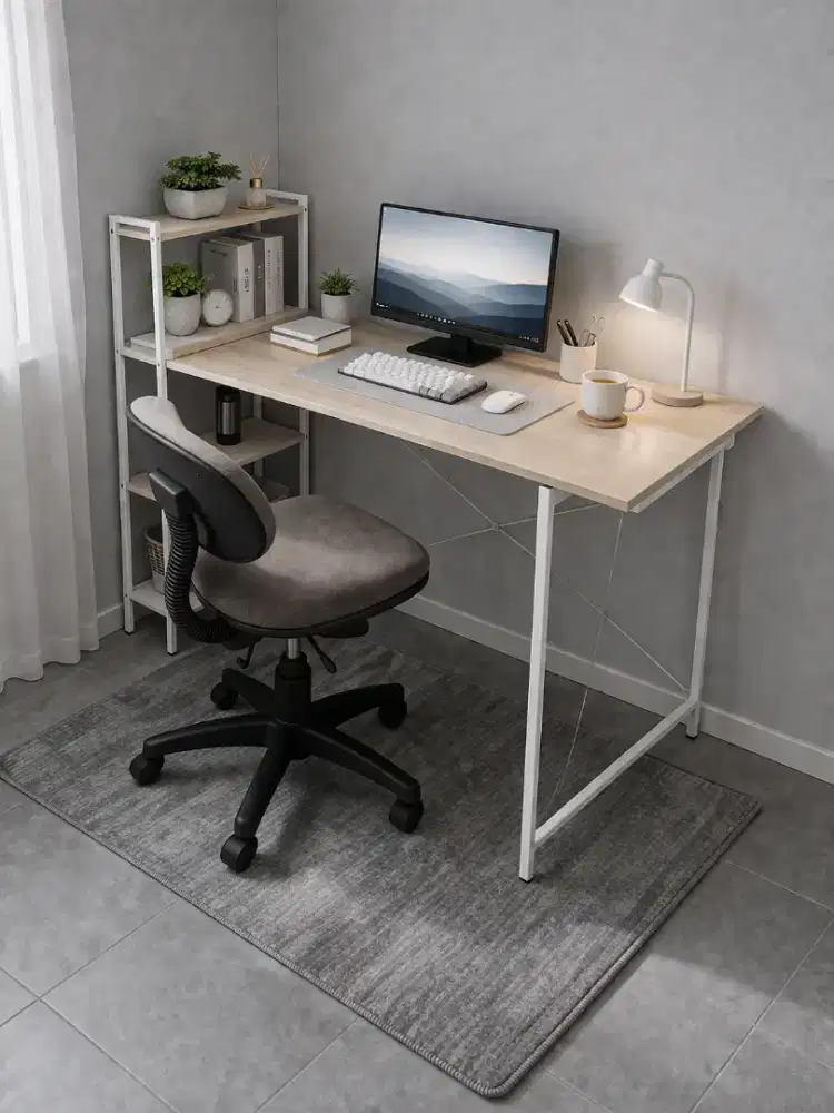 Meja rak besi/meja bongkar pasang/meja komputer/meja pc/meja laptop