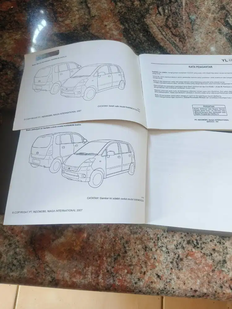 buku petunjuk suzuki karimun estilo 2007