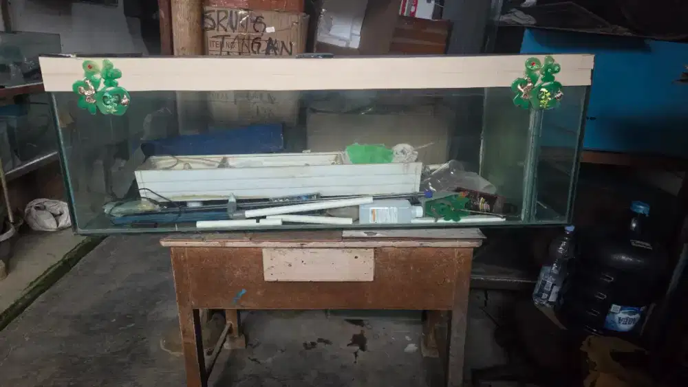 Aquarium ikan hias arwana 150 x 45 cm ketebalan 10mm + bonus