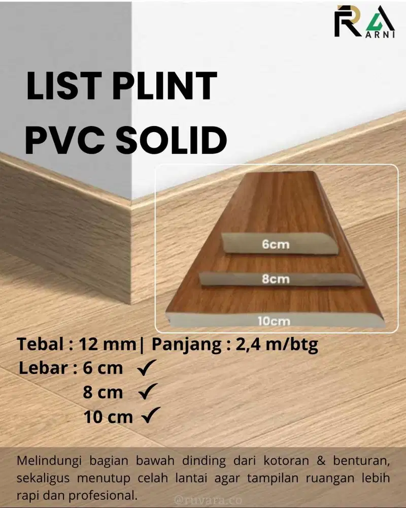 PLINT LANTAI PVC | LIST PLANK | SKIRTING LIST LANTAI KAYU LANTAI VINYL