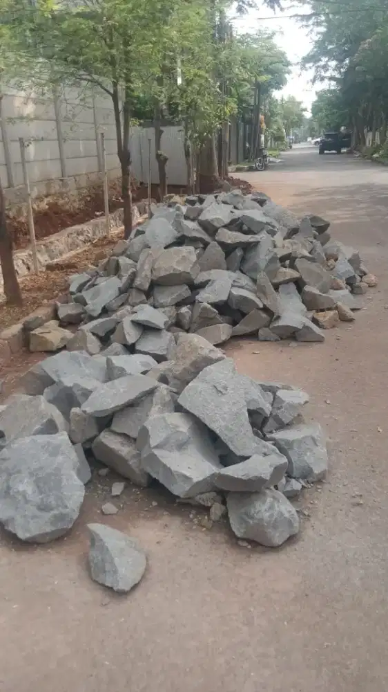 Abu batu pasir pasang makadam split sirdam Pasir bangka