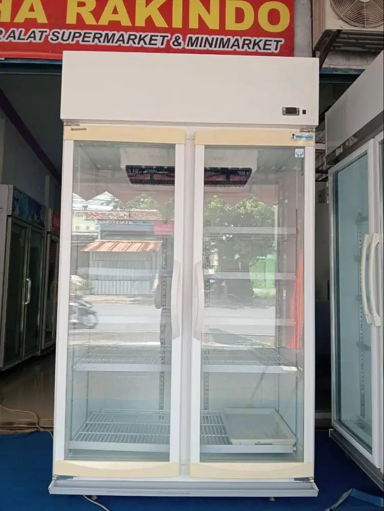 showcase 2 pintu murah merk panasonic 1000L normal mulus