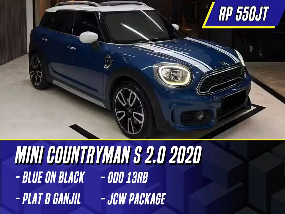 Mini Countryman S 2.0 JCW Package 2020 Blue on Black Biru Cooper