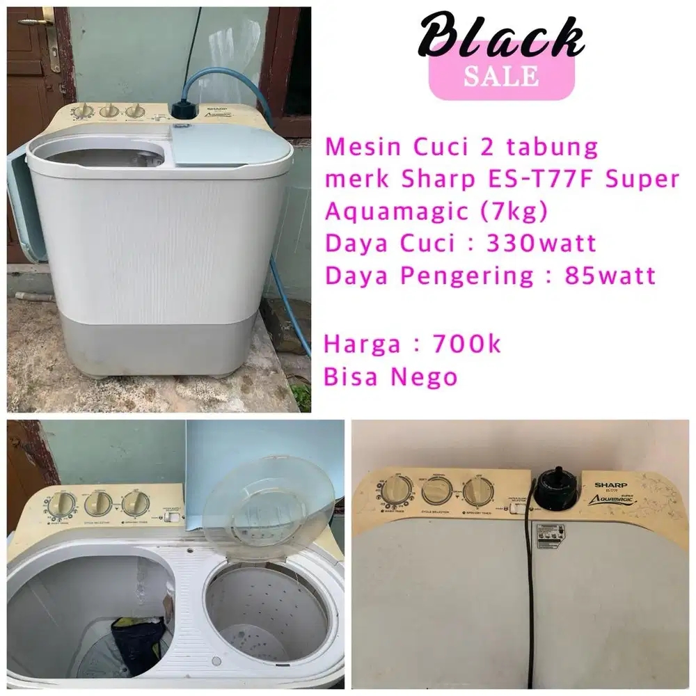 Mesin Cuci 2 Tabung Sharp