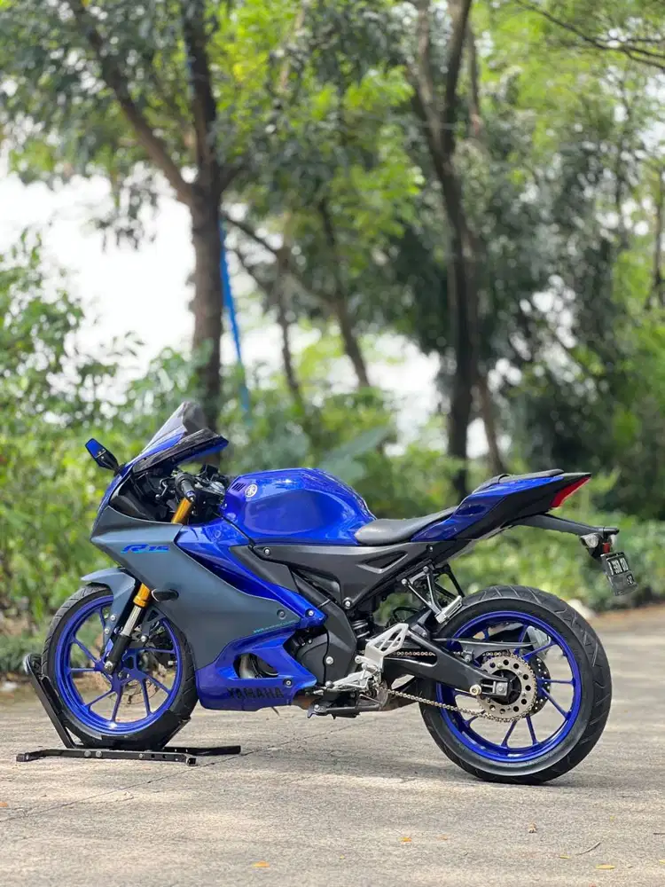 YAMAHA R15 V4 BIRU 2022 KM RENDAH PAJAK PANJANG SIAP HARIAN
