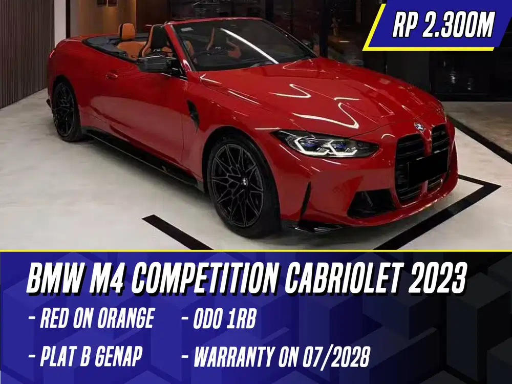 BMW M4 Competition Cabriolet 2023 Red on Orange Merah M4C M 4 Comp