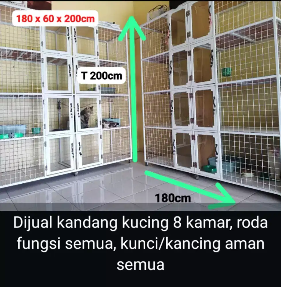 Kandang kucing 8 kamar
