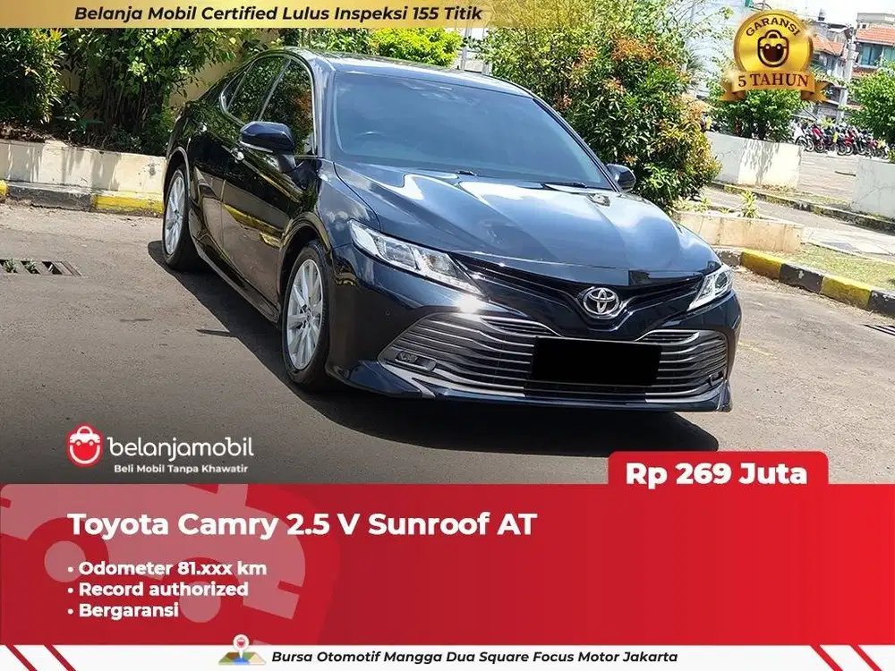 [ GARANSI 5TH ] Toyota Camry 2.5 V Sunroof AT 2019/2020