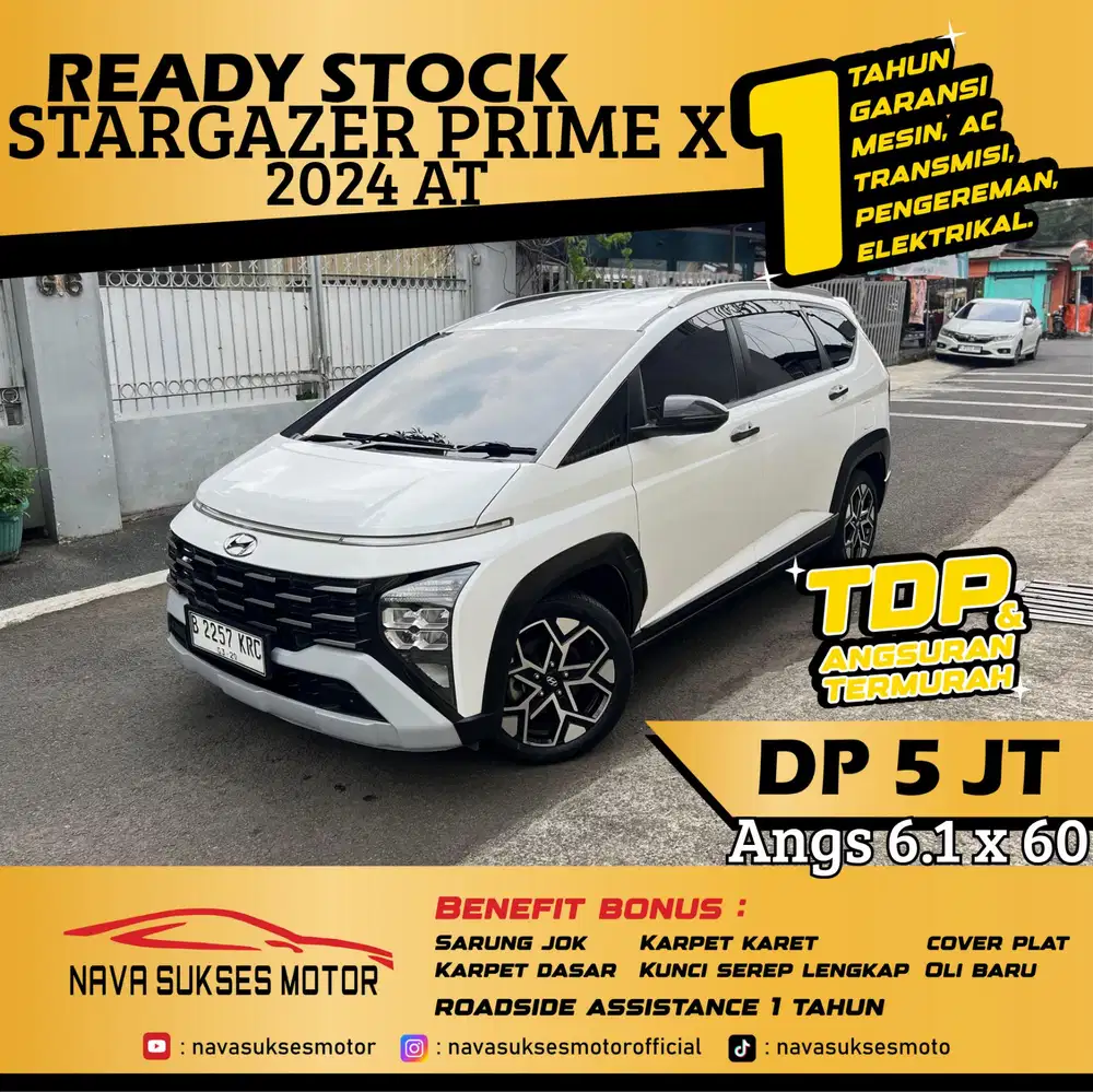 TDP 5 Jt Angs Termurah Stargazer Prime X 2024 Matic Putih Low Km
