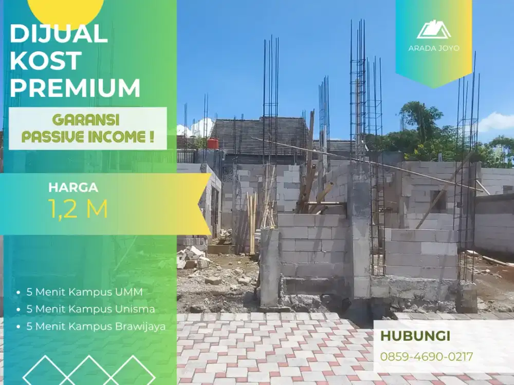 5 Menit Kampus UMM Malang Pendapatan Ratusan Juta Setahun Rukost Dijual SHM Split