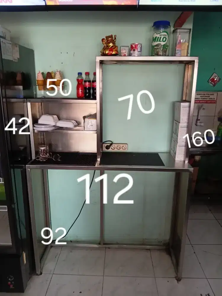 Rak stainless x toko