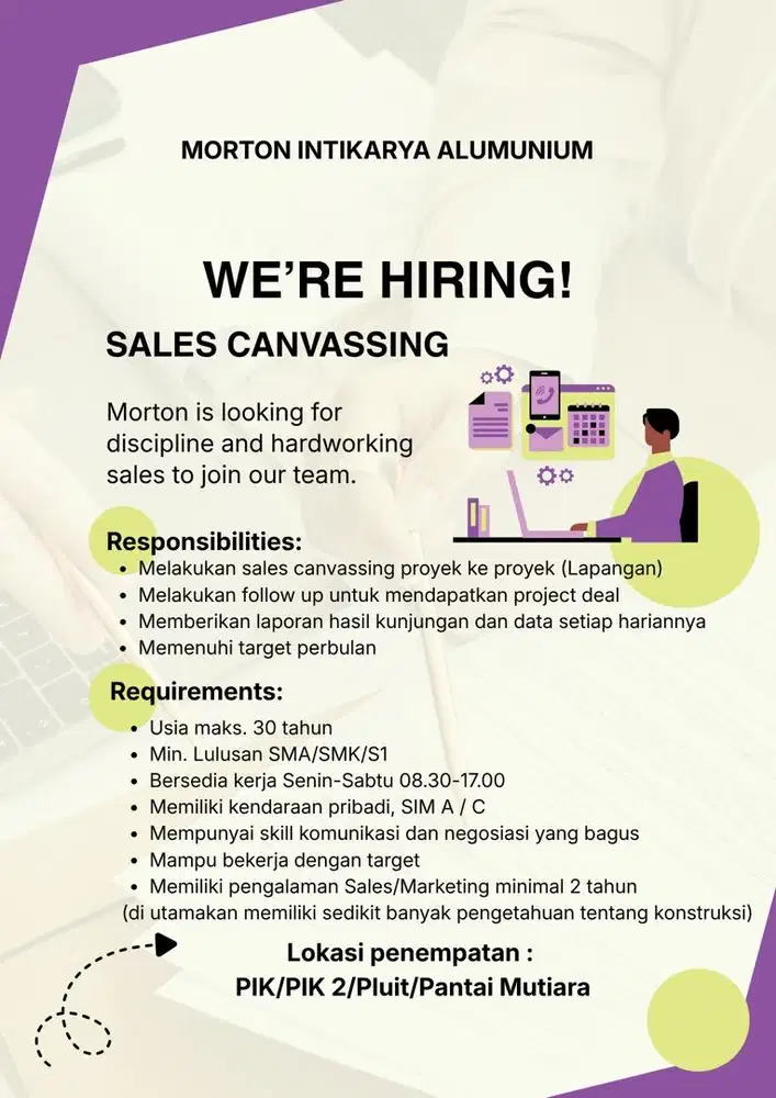 Lowongan Kerja - Sales Canvassing