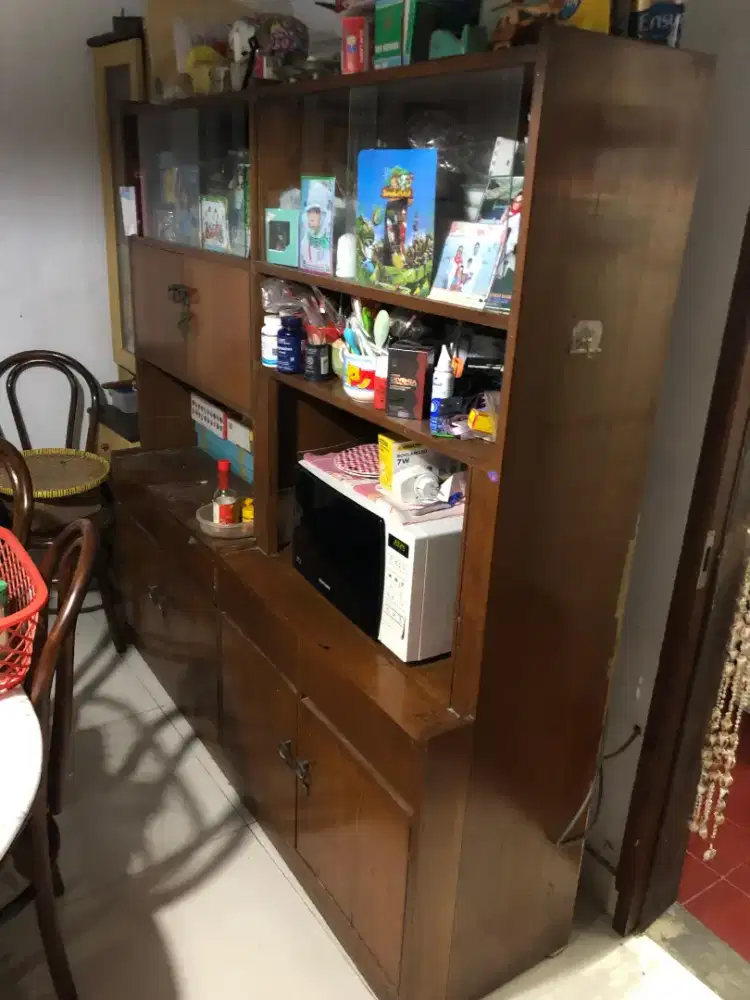 LEMARI LACI KAYU JATI VINTAGE CLASSIC