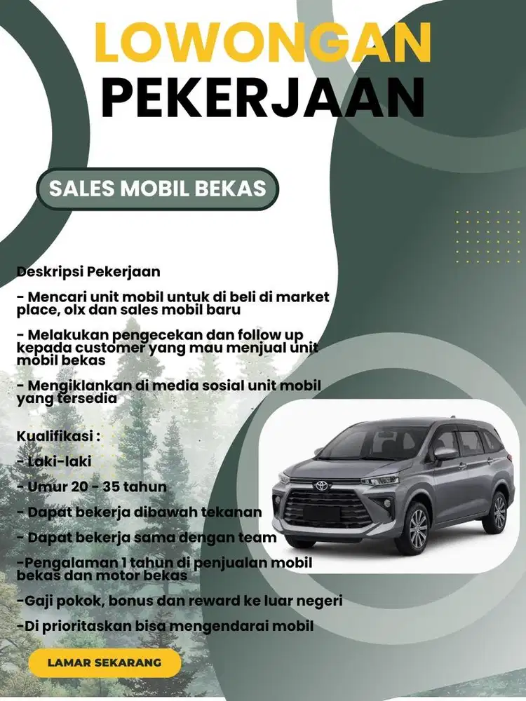 Sales mobil bekas