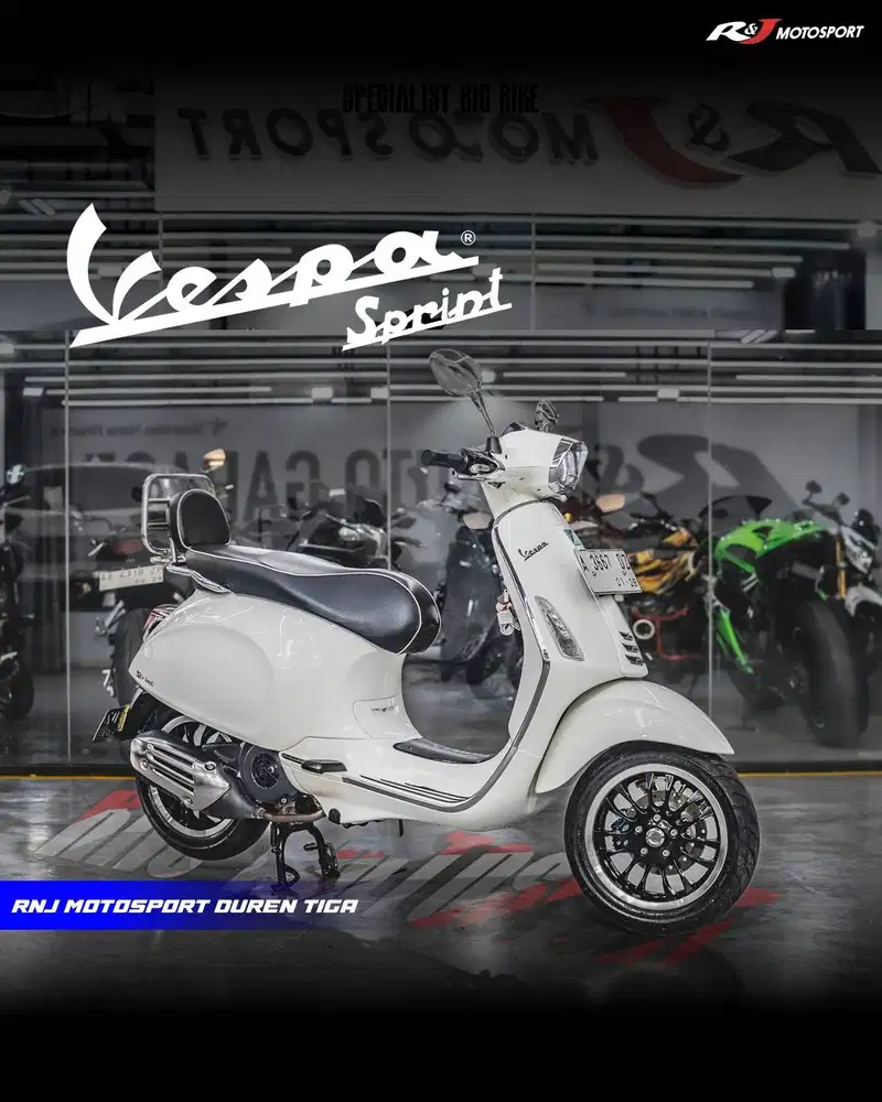 Vespa Sprint inget Abs 150cc Warna Putih Km 2.400an