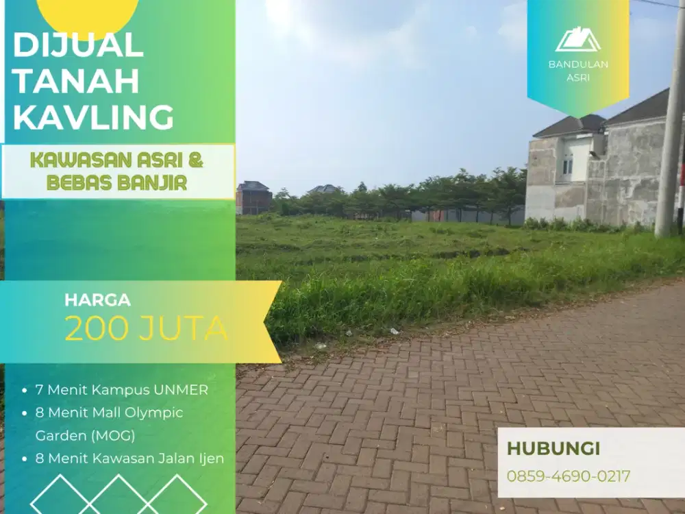 6 Menit MOG Malang Jual Tanah SHM Pecah Untuk Dibangun Rumah