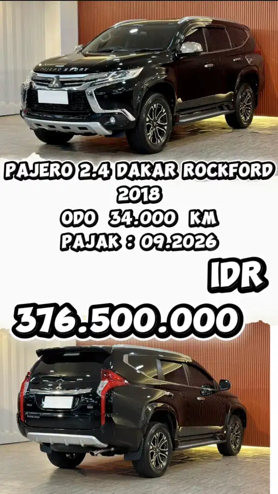 [ ODO 34.000 KM ] MITSUBISHI PAJERO 2.4 DAKAR ROCKFORD AT 2018 GARANSI