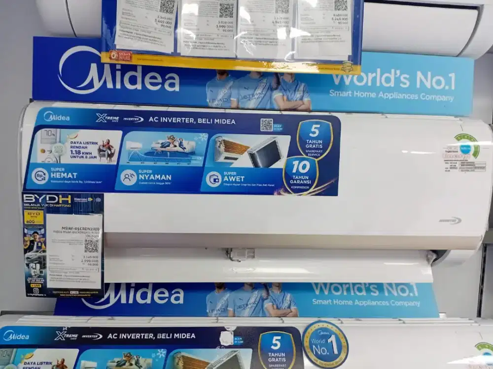 CICILAN TANPA KARTU KREDIT AC MIDEA 1,5PK