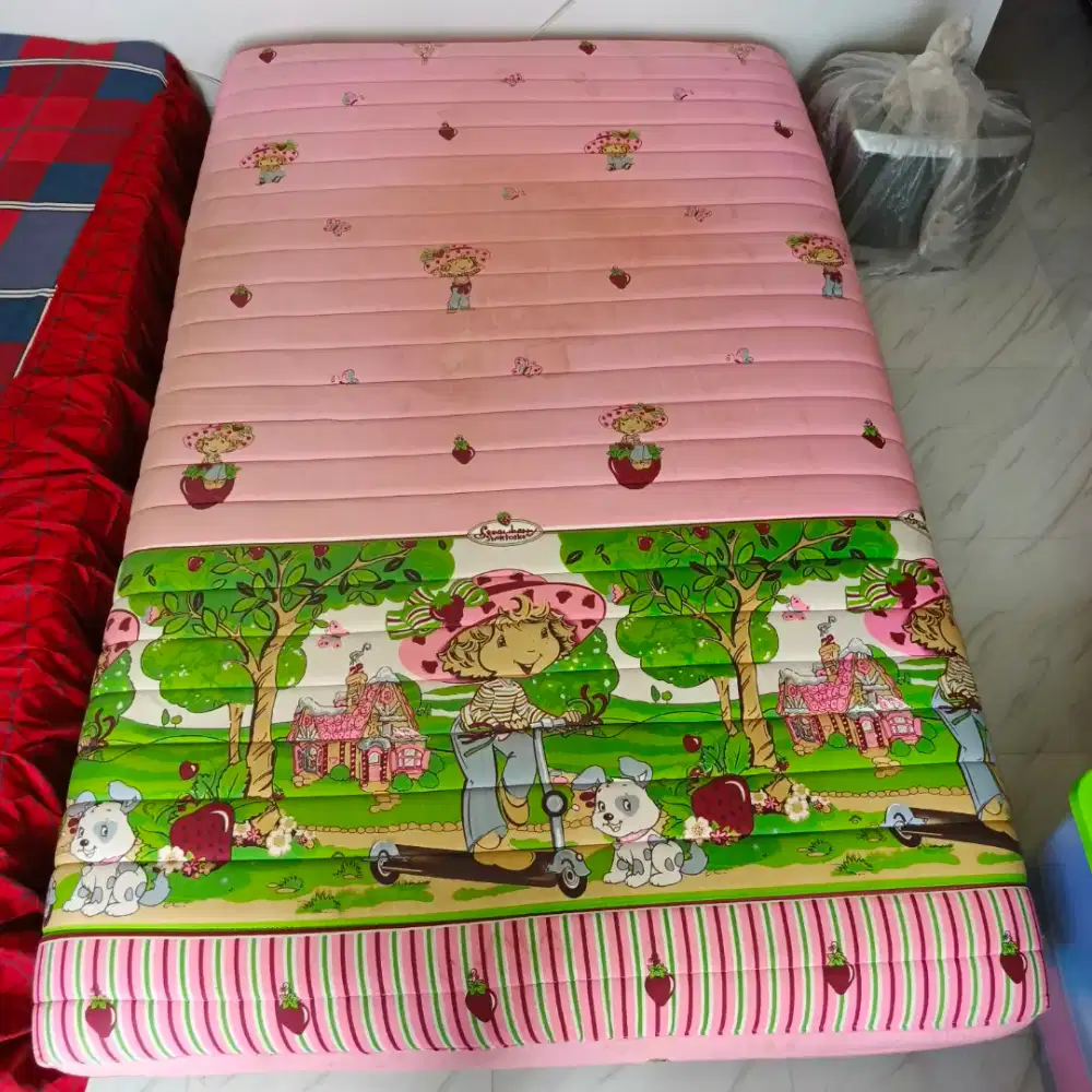 Springbed single starwberry shortcake uk.180x120x30cm
