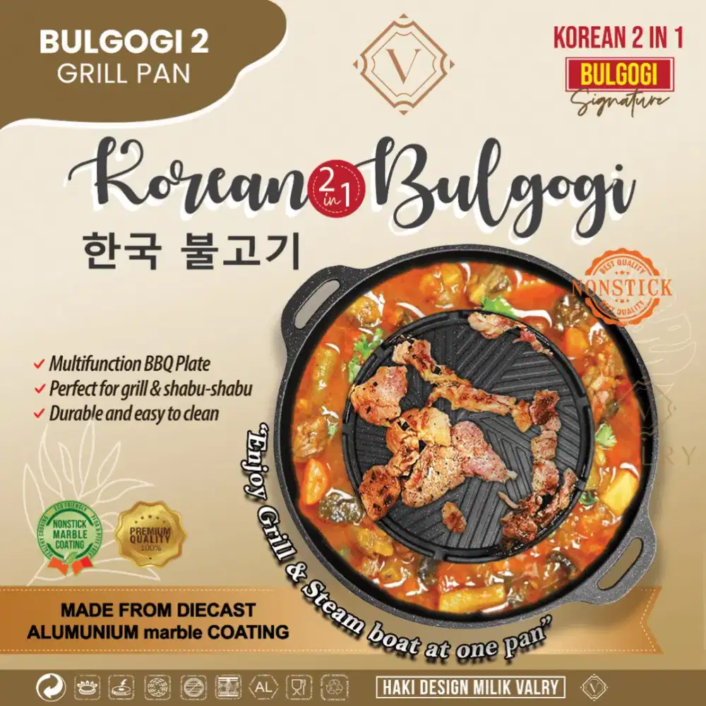 Alat Panggangan Bulgogi 2in1 Korea Barbeque Grill Pan Mookata