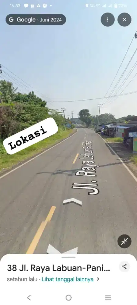 Di jual tanah darat pinggir jalan raya