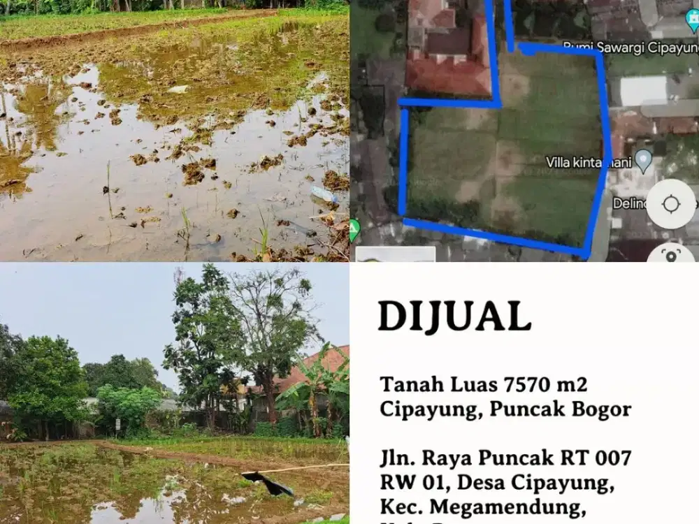 Dijual Tanah Strategis Area Cipayung Puncak Bogor