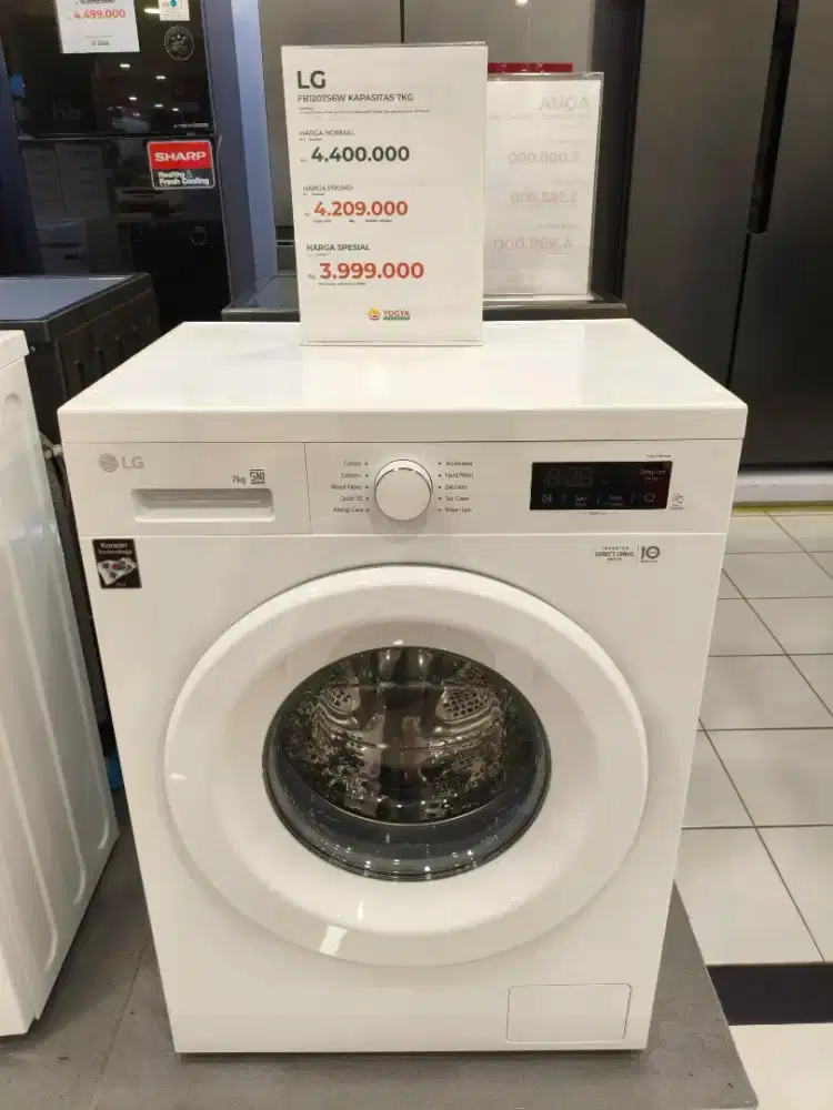 Mesin Cuci LG FB1207S6W Front Loading Kapasitas 7 Kg