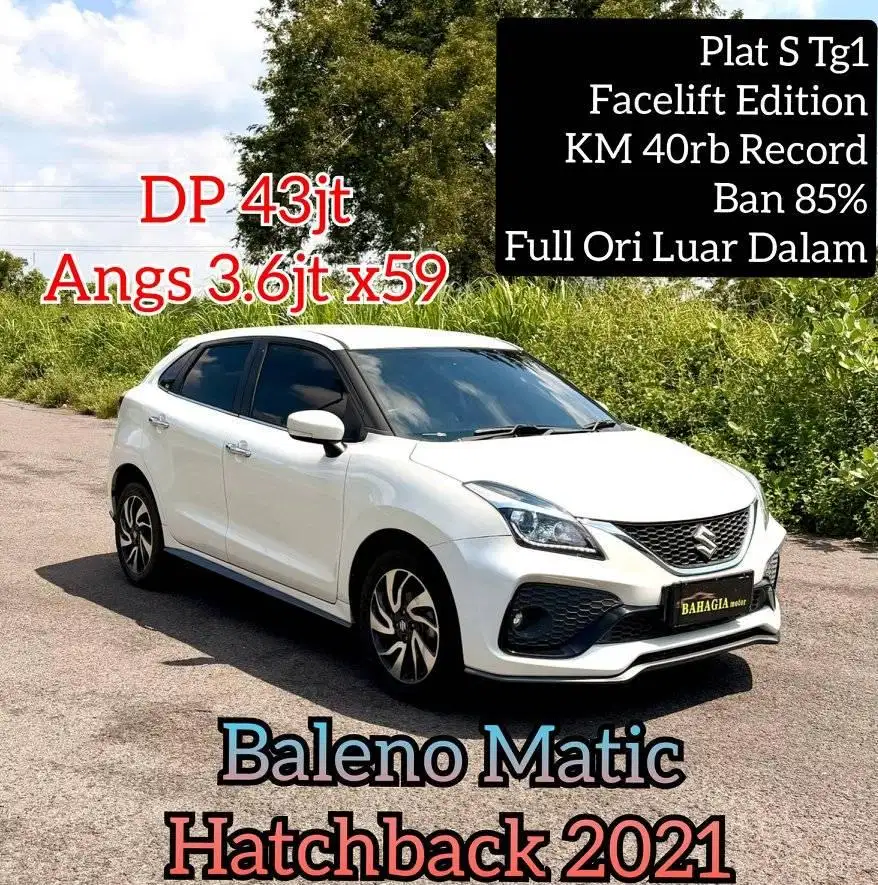 (KM 40rb) Suzuki Baleno HB 2020 pmk 2021 Hatchback Matic AT Putih 2019