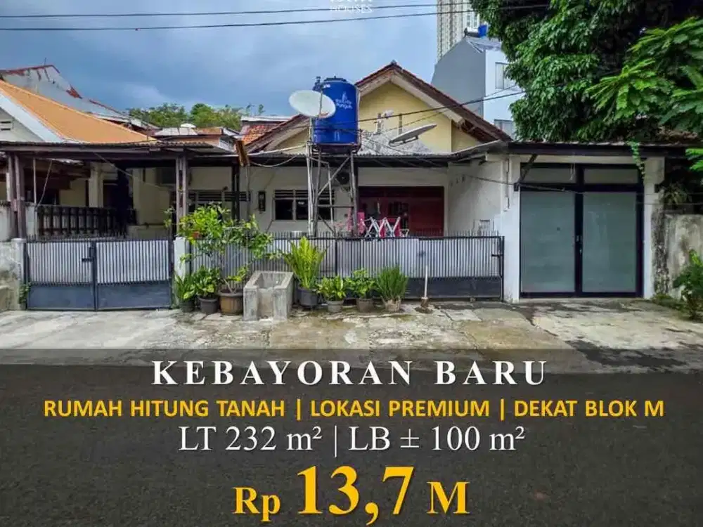 DIJUAL RUMAH LAMA KAWASAN PREMIUM DI KEBAYORAN BARU