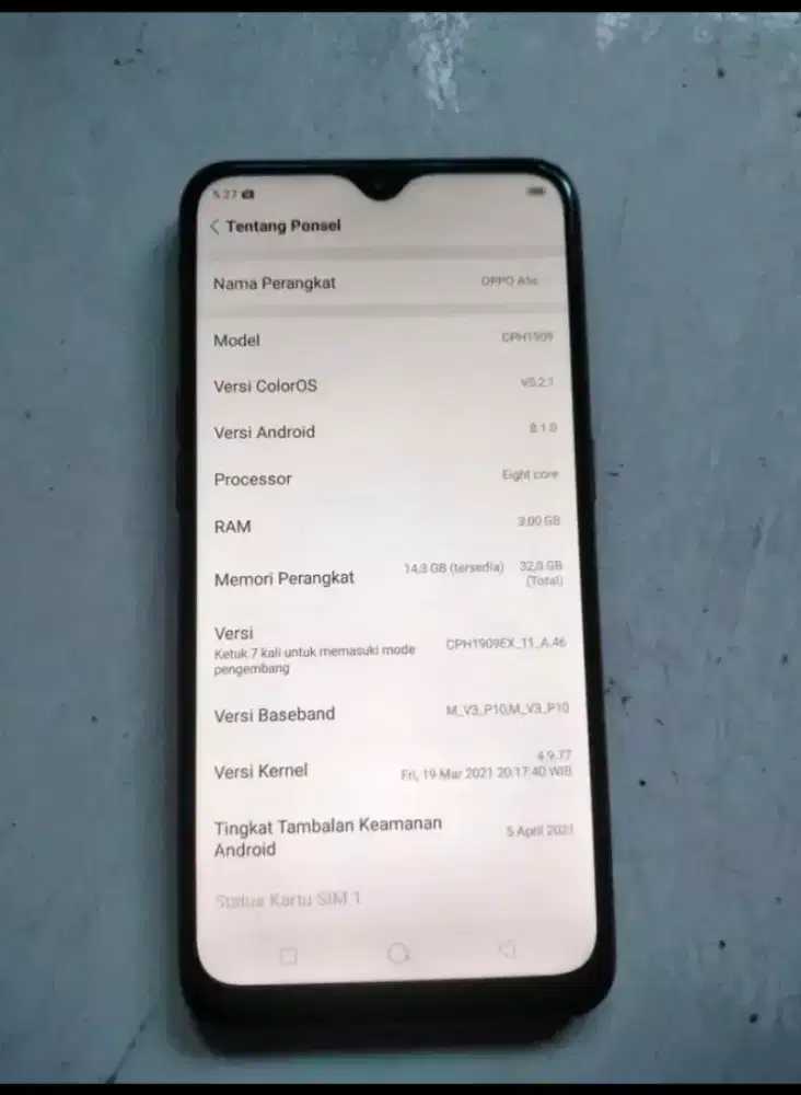 oppo a5s resmi ram 3/32