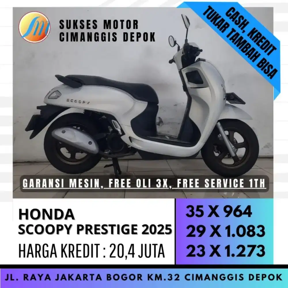 Honda New Scoopy Prestige 2025 Termurah DP 600 [SUKSES MOTOR]