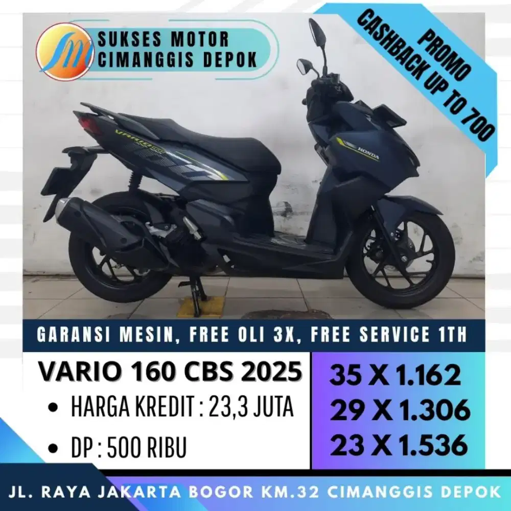 HONDA VARIO 160 CBS 2025 PROMO KREDIT DP 500 [SUKSES MOTOR]