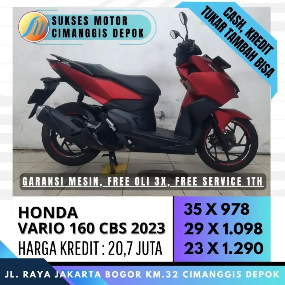 VARIO 160 CBS 2023 CASH KREDIT DP 600 BERGARANSI [SUKSES MOTOR]