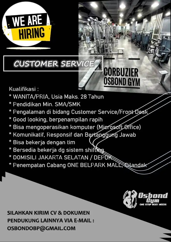 CUSTOMER SERVICE FITNESS CENTER