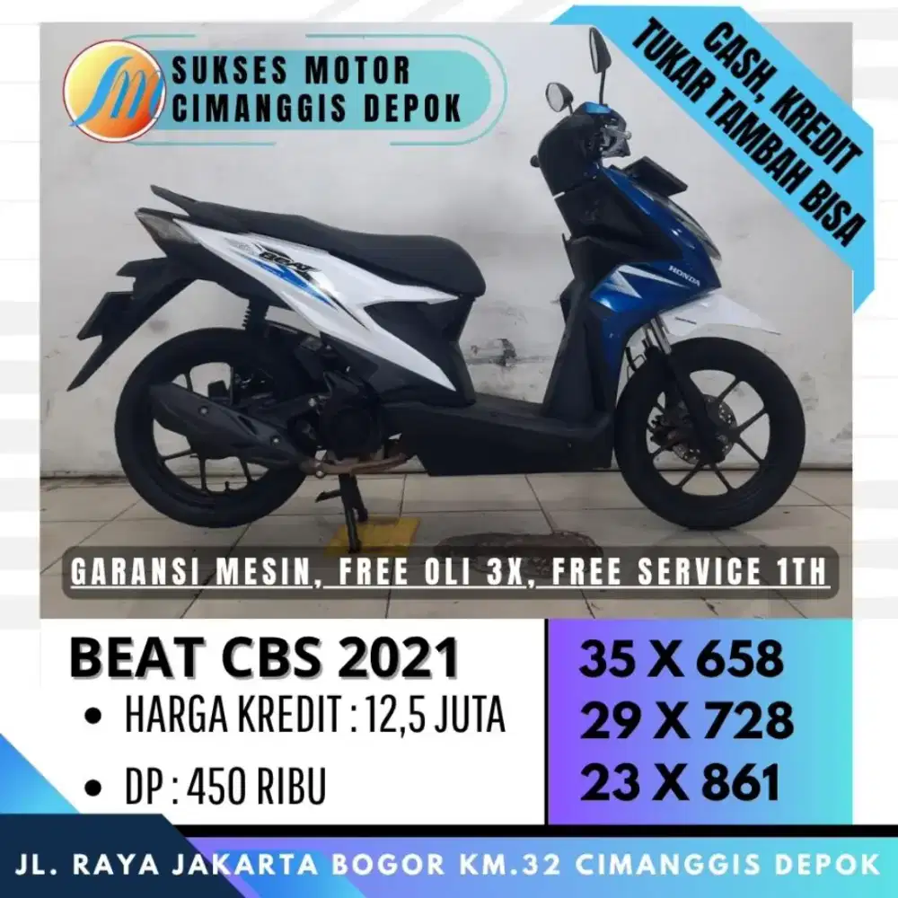 BEAT CBS LED 2021 TERMURAH UNIT BERGARANSI [SUKSES MOTOR]