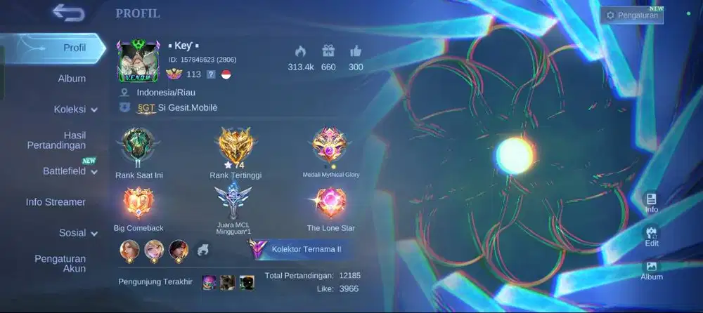 DI JUAL AKUN MLBB, AKUN PRIBADI. AMANAH.