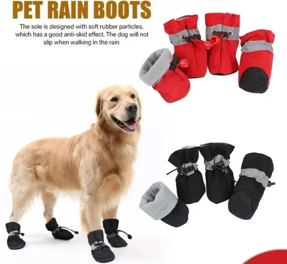 Sepatu anti slip anti hujan anjing