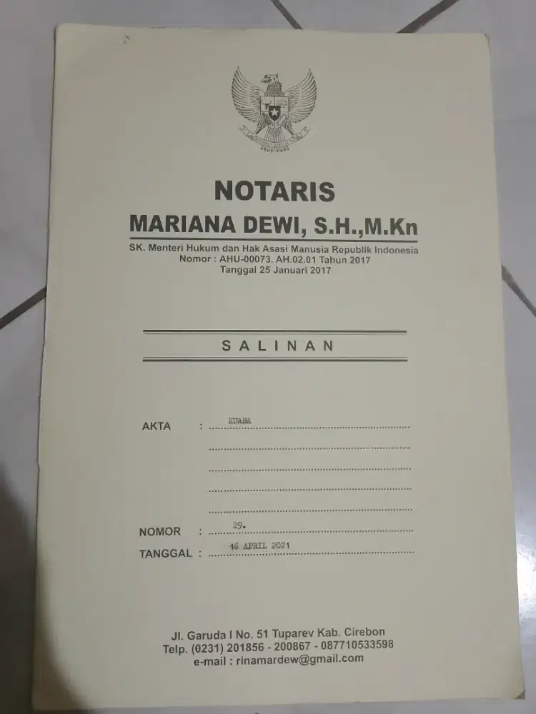 Di over boking perumahan taman Hasna full renov (bonus AC 1/2 PK)