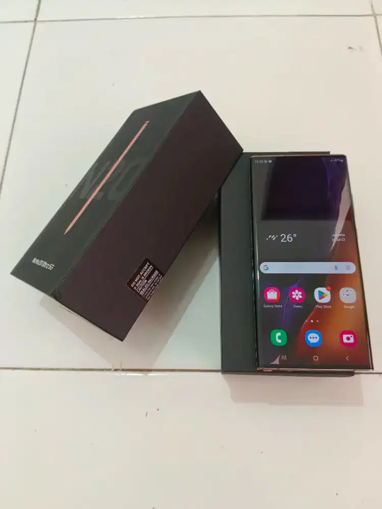 Samsung note 20 ultra 5G 12/256 ex resmi bronze mulus fullset