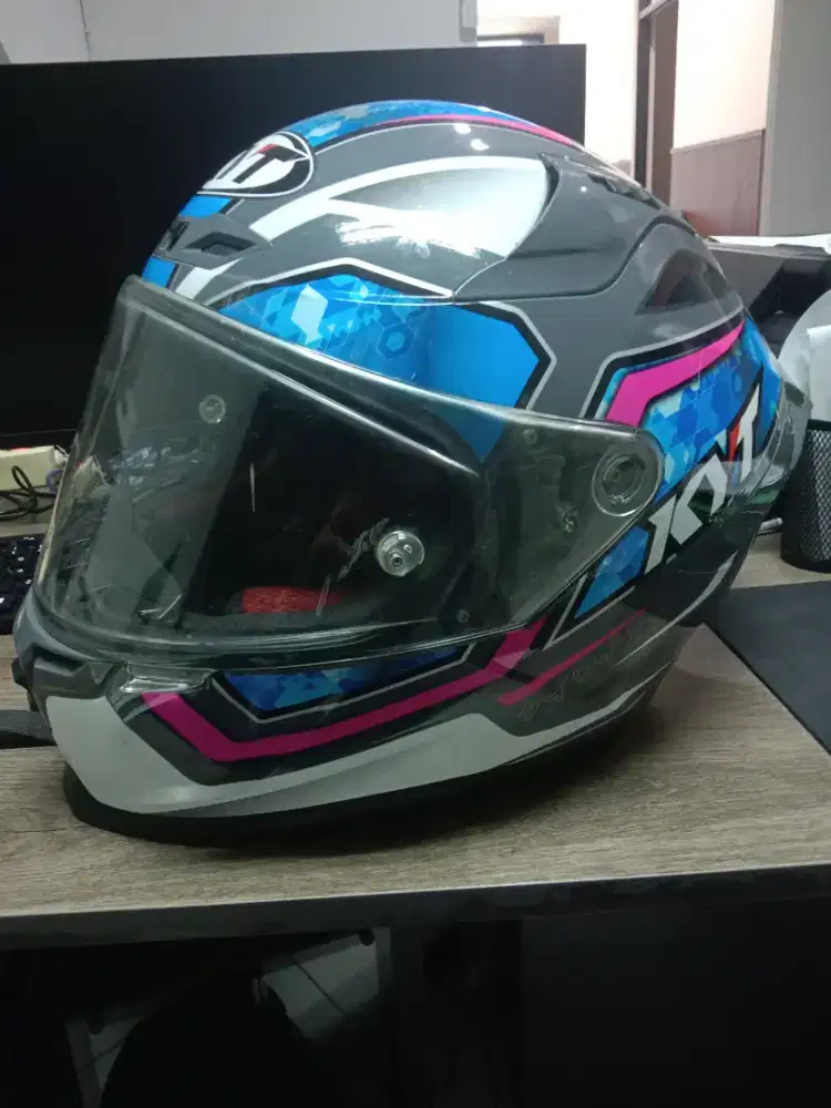 Jual helem KYT STRIKER GREY/BLUE