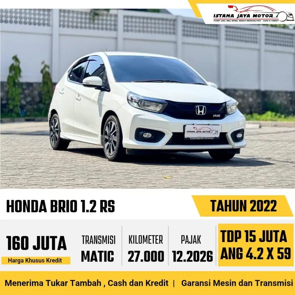 Honda Brio RS AT th 2022 #istana jaya motor