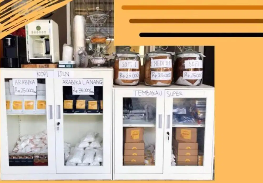 Krisbow Winnie Kabinet Kantor Metal 2 Pintu Kaca