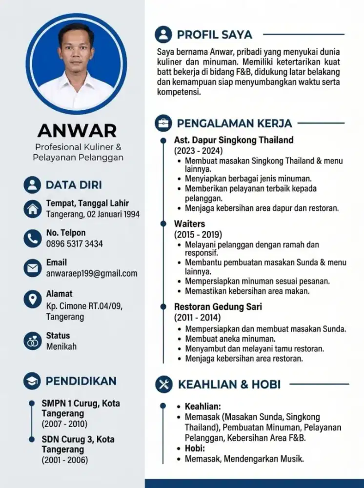 Info lowongan pekerjaan