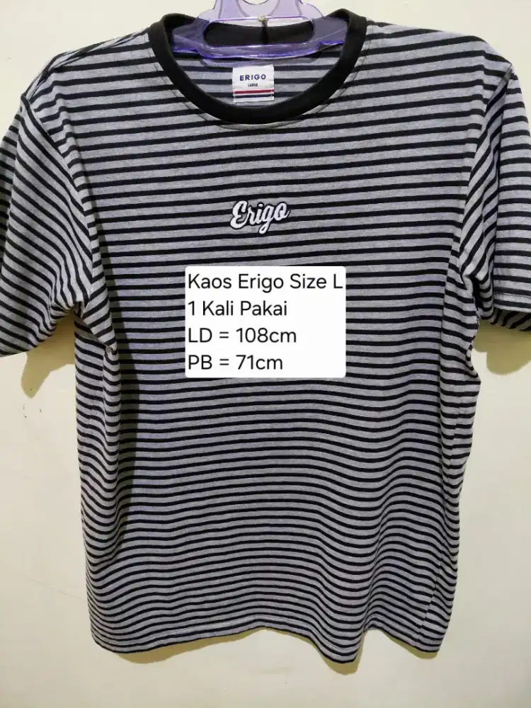 Kaos kemeja kerah polo pria bekas 3 pcs 100