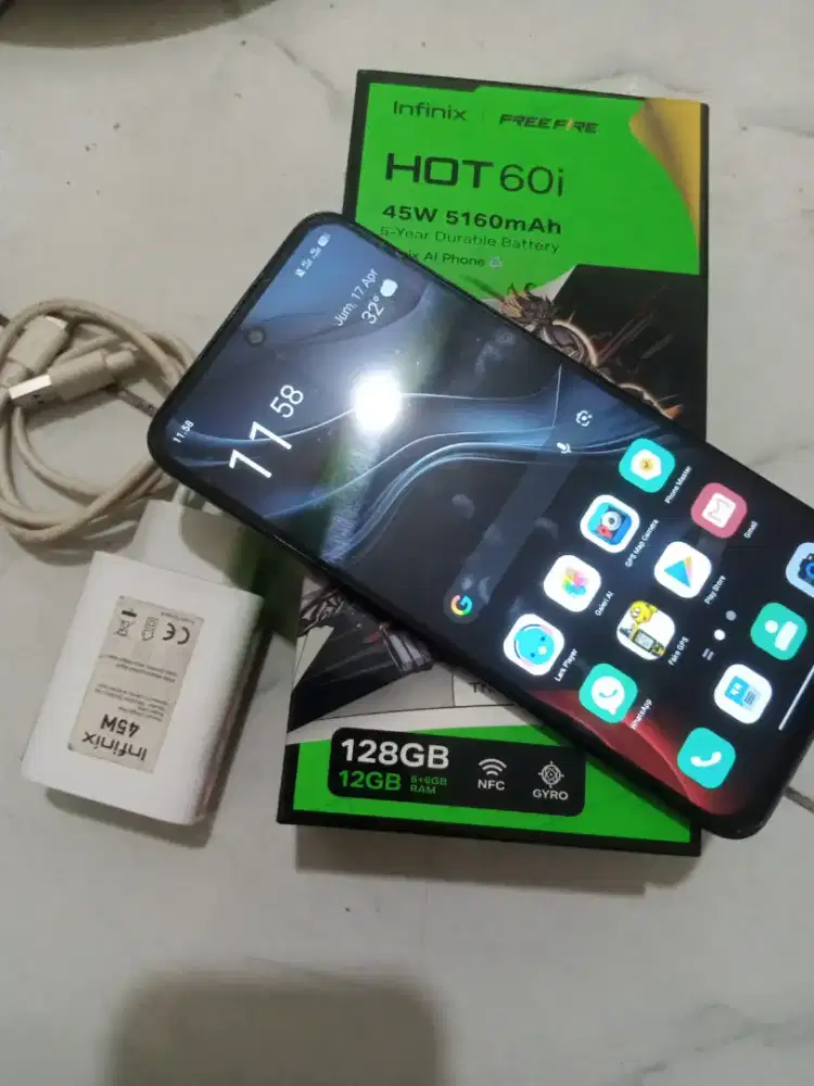 Infinix hot 60i ram 6/128 baru pemakaian 2bulan