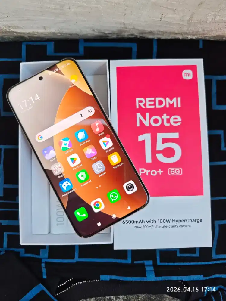 Redmi Note 15 Pro Plus 5G 12/512 Fullset ori segel mulus Grnsi ON 2028