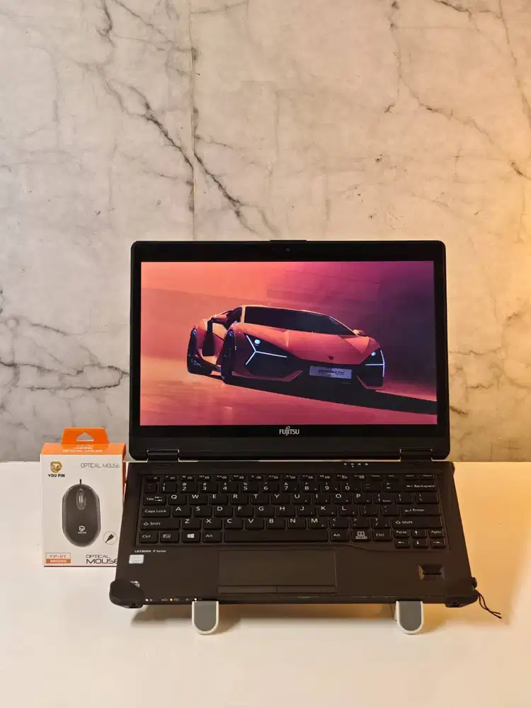 Fujitsu P728 Core i5 Gen 8 RAM 8GB SSD 128GB Fullset Mulus Siap Kerja