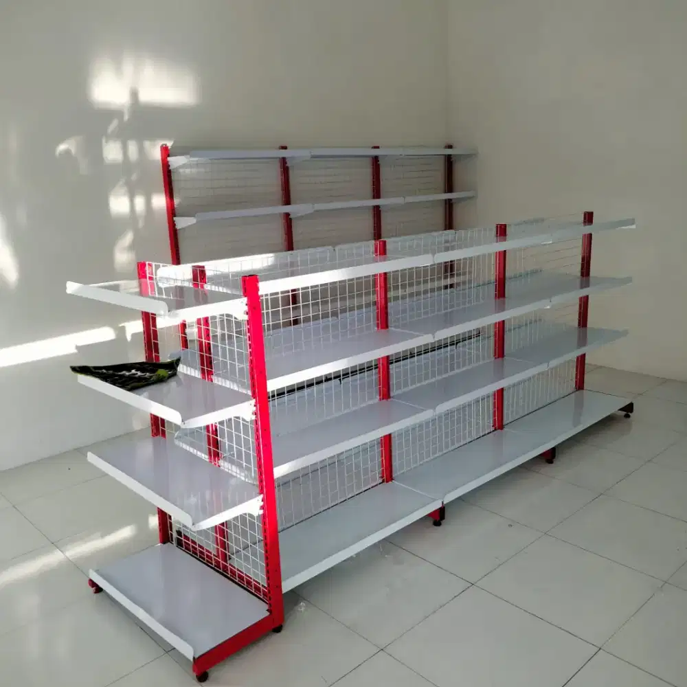 Rak minimarket baru dan bekas